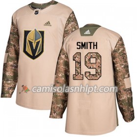 Camisola Vegas Golden Knights Reilly Smith 19 Adidas 2017-2018 Camo Veterans Day Practice Authentic - Homem